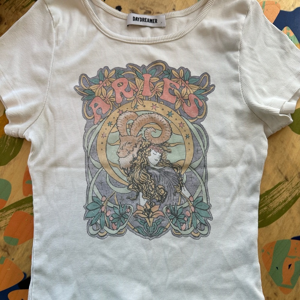 Free People Daydreamer Aries Short Sleeve Top